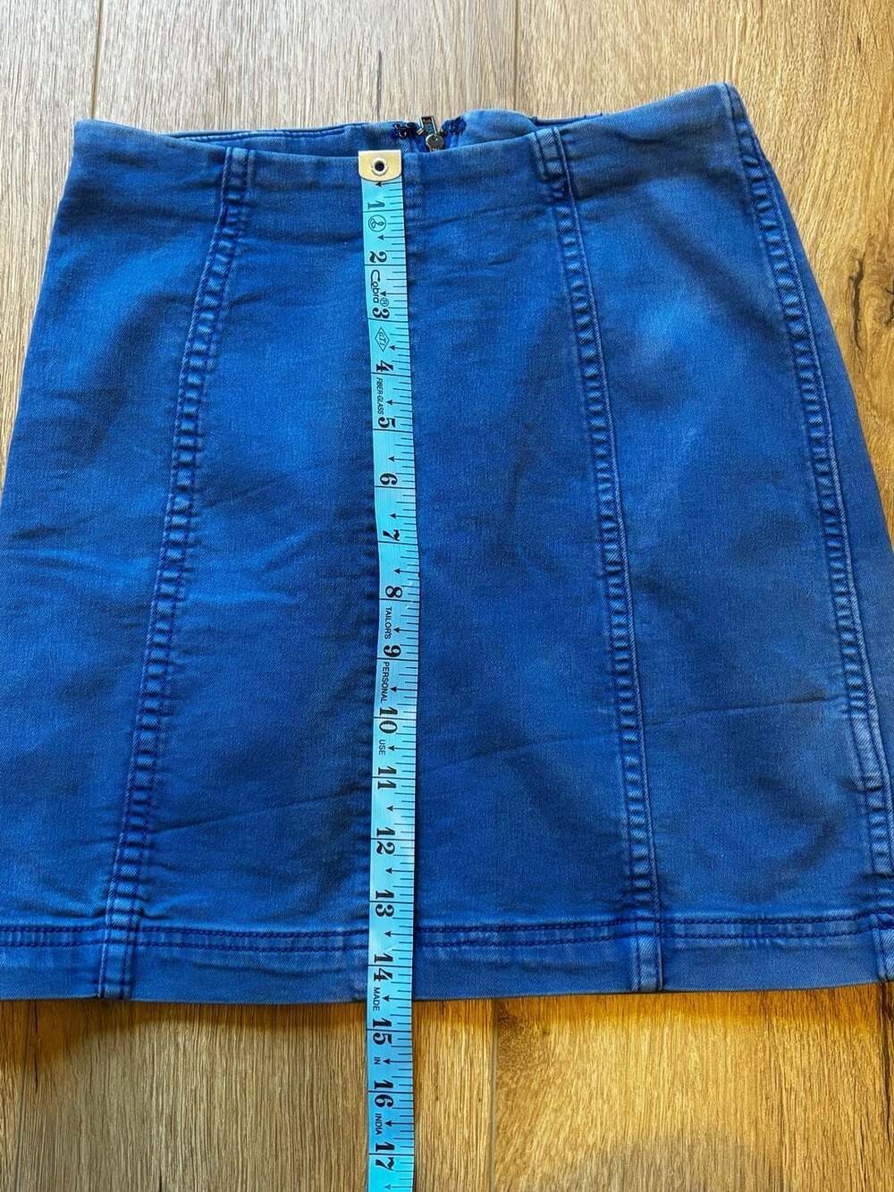 Free People Denim Mini Skirt Size 0 - Picture 3 of 6